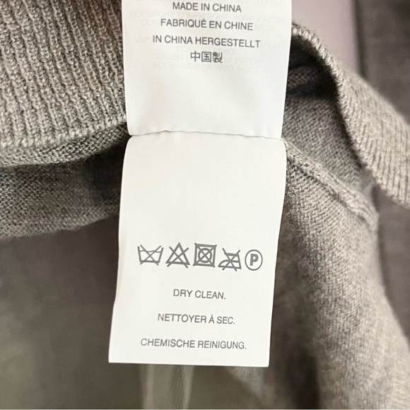 J. Crew Merino Wool Rose Gold Lame Hem‎ Sweater Grey Women’s Size XS - Picture 12 of 12